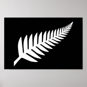 Nieuw-Zeeland Silver Fern Poster