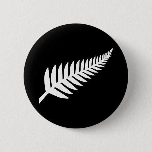 Nieuw-Zeeland Silver Fern Ronde Button 5,7 Cm (Voorkant)