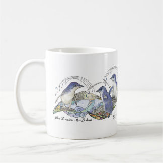 Nieuw-Zeeland Souvenir Blue Penguin tekening Koffiemok