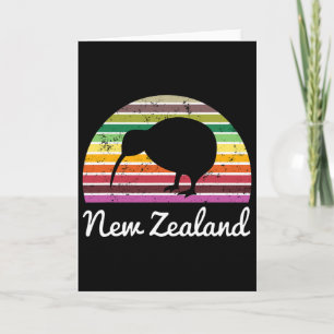 Nieuw-Zeeland T-shirt Kiwi Vogel Vakantie Cadeau Kaart