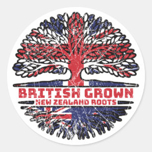 Nieuw-Zeeland Verenigd Koninkrijk - Britse boomsta Ronde Sticker