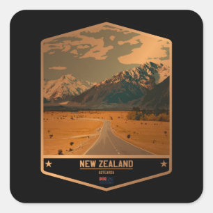 Nieuw-Zeeland Vierkante Sticker