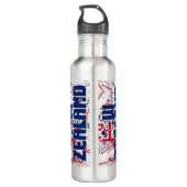 Nieuw-Zeeland Vlagpatriottisch Waterfles (Achterkant)