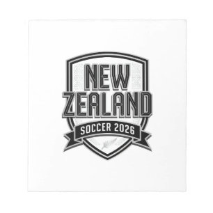 Nieuw-Zeeland Voetbal 2026 Voetbal Vet Land Typogr Notitieblok