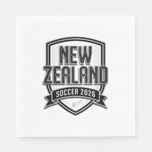 Nieuw-Zeeland Voetbal 2026 Voetbal Vet Land Typogr Servet