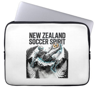 Nieuw-Zeeland Voetbal Geest Skelet Aanvaller Natie Laptop Sleeve