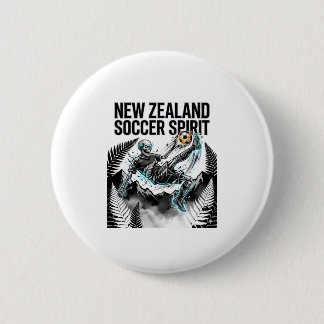 Nieuw-Zeeland Voetbal Geest Skelet Aanvaller Natie Ronde Button 5,7 Cm