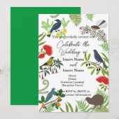 Nieuw-Zeeland Vogel Bruiloft Kaart (Voorkant / Achterkant)