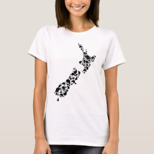 NIEUW-ZEELAND - vol kiwi's - zwart T-shirt