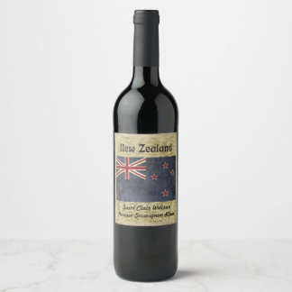 Nieuw-Zeeland Wijnlabel Wijn Etiket