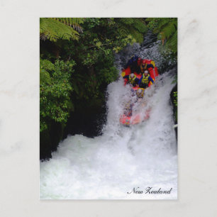 Nieuw-Zeeland, wildwater-Rafting / vakantie Briefkaart