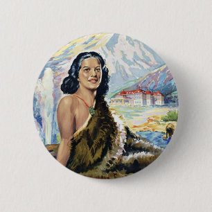 Nieuw-Zeeland: Wonderland van de Stille Oceaan Ronde Button 5,7 Cm