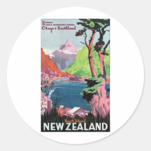 Nieuw-Zeeland Zuid-eiland Ronde Sticker