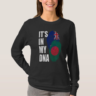 Nieuw-Zeelander En Bangladeshi Mix DNA Vlag Erfgoe T-shirt