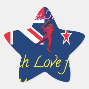 Nieuw-Zeelands cricketteam: liefde uit mijn hart Ster Sticker