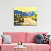 Nieuw-Zeelands meer Matheson Canvas Afdruk (Insitu (Woonkamer))