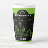 Nieuw-Zeelands staatsburgerschap Viering Gift Latte Mok (Voorkant)