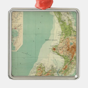Nieuw-Zeelandse Atlas Map Metalen Ornament