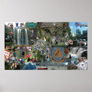 Nieuw-Zeelandse collage Poster