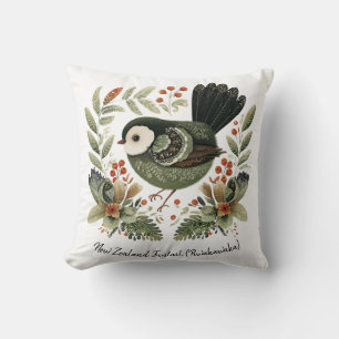 Nieuw-Zeelandse Fantail Folk Art Kussen