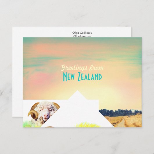 Nieuw-Zeelandse kaart (Voorkant / Achterkant)