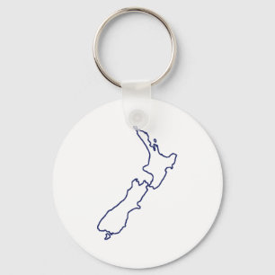 Nieuw-Zeelandse kaart Sleutelhanger
