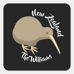 Nieuw-Zeelandse Kiwi Vierkante Sticker