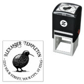 Nieuw-Zeelandse Kiwi Vogelnaam Retouradres Zelfinktende Stempel (In situ)