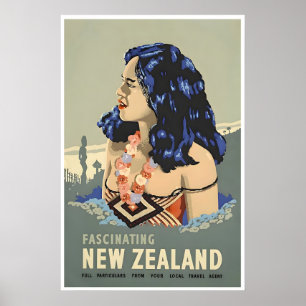Nieuw-Zeelandse kunst reisposterprint (TR139)a Poster
