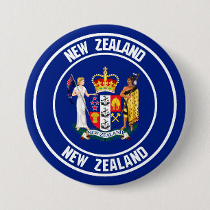Nieuw-Zeelandse ronde Embleem Button 7,6 Cm