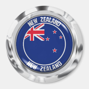 Nieuw-Zeelandse ronde Embleem Magneet