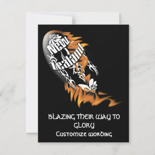 Nieuw-Zeelandse sjabloon voor rugbyuitnodigingen Kaart