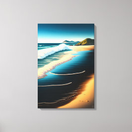Nieuw-Zeelandse strand scène - Canvas afdrukken