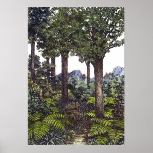 Nieuw-Zeelandse Struik, door Lynda Vugler Poster