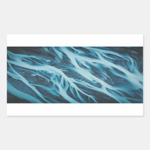 Nieuw-Zeelandse topografie van boven Rechthoekige Sticker