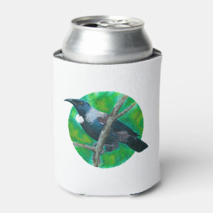 Nieuw-Zeelandse Tui - Schilderen in acryl Blikjeskoeler
