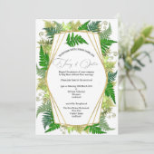 Nieuw-Zeelandse varens trouwkaart Kaart (Staand voorkant)