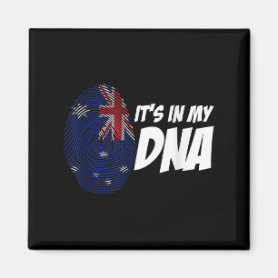 Nieuw-Zeelandse Vlag Kiwi Vingerafdruk Cadeau Nieu Magneet