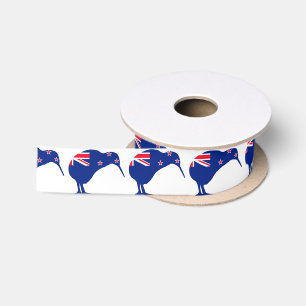 Nieuw-Zeelandse vlag met Kiwi SIlhouette Lint