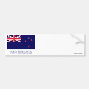 Nieuw-Zeelandse vlag met naam Bumpersticker