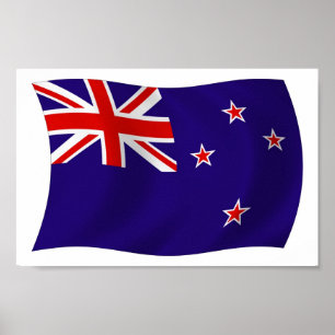 Nieuw-Zeelandse Vlag Poster Print