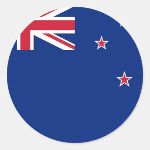 Nieuw-Zeelandse vlag Ronde Sticker