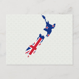 Nieuw-Zeelandse vlaggenplattegrond Briefkaart