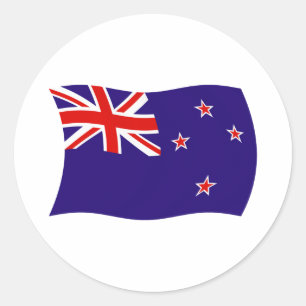 Nieuw-Zeelandse Vlagsticker Ronde Sticker