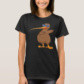 Nieuw-Zeelandse vogellover Dabbing Kiwi Bird Da Da T-shirt (Voorkant)