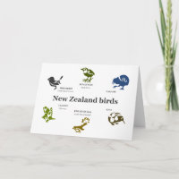 Nieuw-Zeelandse vogels cadeaukaart.