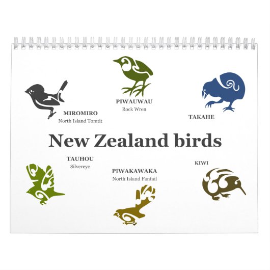 Nieuw-Zeelandse vogels Kalender (Hoes)