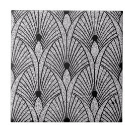 Nieuw zwart-zwart-zilver kunstdeco voor stijlvolle tegeltje