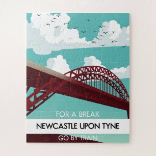 Nieuwcastle upon Tyne-brugposter. Legpuzzel