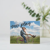 Nieuwe aangepaste fotobruiloft briefkaart (Staand voorkant)